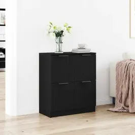 Puse Melna 60 X 30 X 70 Cm Inženierijas Koks Vidaxl