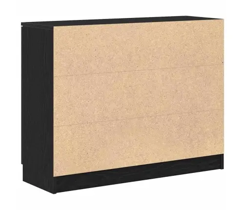 Bufete Melna Ozola 90,5X30X70 Cm Inženierijas Koks Vidaxl