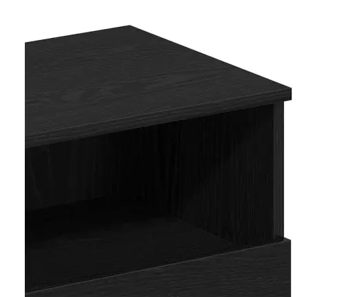 Naktsgaldiņš Melns Ozols 40X35X65 Cm Izgatavots No Inženierijas Koka Vidaxl