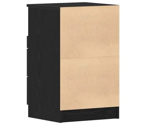 Naktsgaldiņš Melns Ozols 40X35X65 Cm Izgatavots No Inženierijas Koka Vidaxl