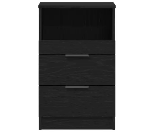 Naktsgaldiņš Melns Ozols 40X35X65 Cm Izgatavots No Inženierijas Koka Vidaxl