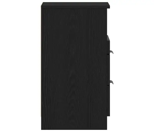 Naktsgaldiņš Melns Ozols 40X35X65 Cm Izgatavots No Inženierijas Koka Vidaxl