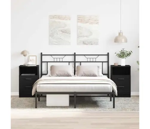 Öölambi Kapp Sahtliga 2 Pcs Must Tamm 40 X 35 X 65 Cm Tehispuit Öölambi Kapp Sahtliga 2 Pcs Must Tamm 40 X 35 X 65 Cm Tehispuit