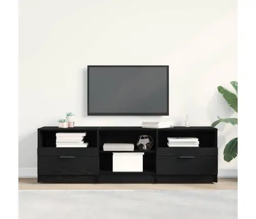 Tv Skapītis Melns Ozols 150X33,5X45 Cm Inženierijas Koks Vidaxl Tv Skapītis Melns Ozols 150X33,5X45 Cm Inženierijas Koks Vidaxl