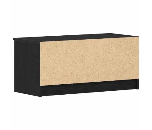 Telerikapp Must Tamm 80 X 35 X 36,5 Cm Tehispuit