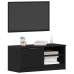 Tv Skapītis Melna Ozola 80X35X36,5 Cm Inženieru Koks Vidaxl