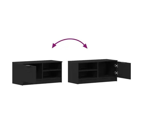 Televizoriaus Spintelė 2 Pcs Juoda 80 X 35 X 36.5 Cm