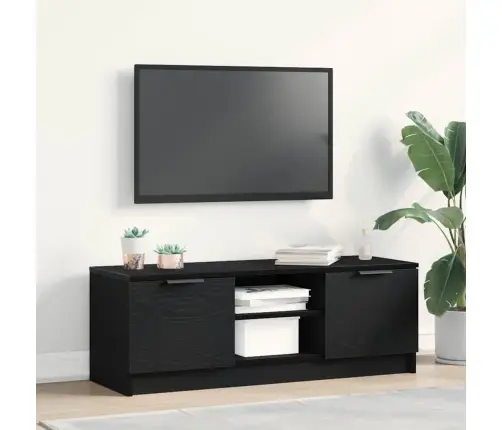 Tv Kabinetes Melns Ozols 102X35X36,5 Cm Inženierijas Koks Vidaxl