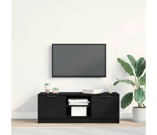Tv Kabinetes Melns Ozols 102X35X36,5 Cm Inženierijas Koks Vidaxl