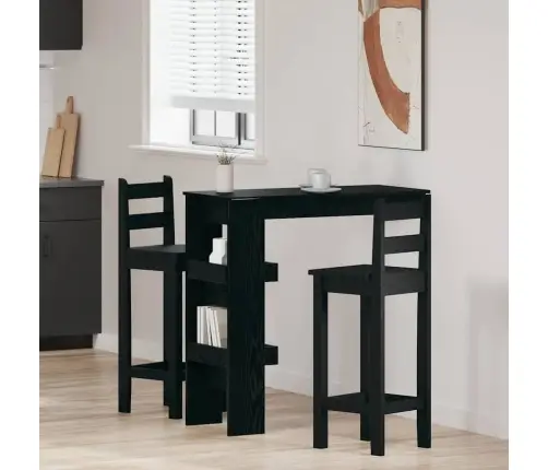 Sieninis Baro Stalas Juodas Ąžuolas 102 X 45 X 103,5 Cm