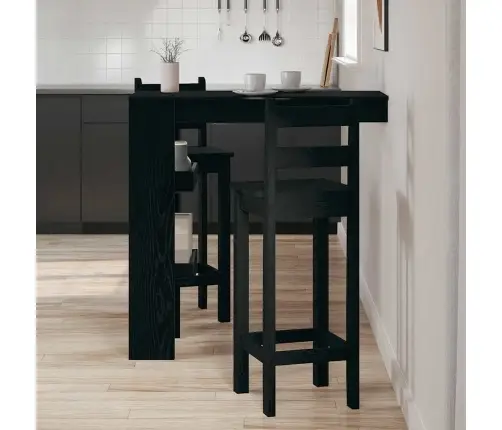 Sieninis Baro Stalas Juodas Ąžuolas 102 X 45 X 103,5 Cm