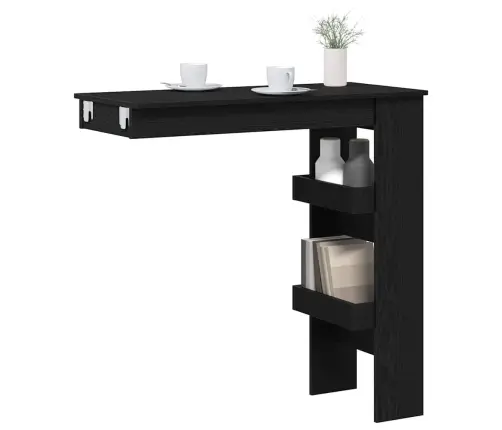 Sieninis Baro Stalas Juodas Ąžuolas 102 X 45 X 103,5 Cm