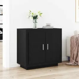 Puse Melna 80 X 40 X 75 Cm Inženierijas Koks Vidaxl