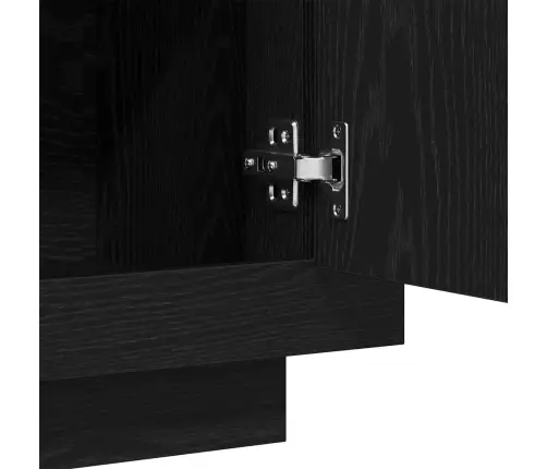 Puse Melna 92 X 35 X 75 Cm Inženierijas Koks Vidaxl