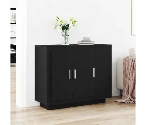 Puse Melna 92 X 35 X 75 Cm Inženierijas Koks Vidaxl