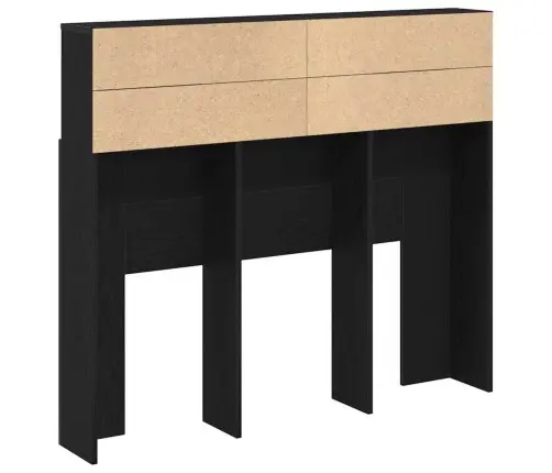 Galvas Dēlis Skapītis Melns Ozolkoks 120 X 19 X 103.5 Cm Vidaxl