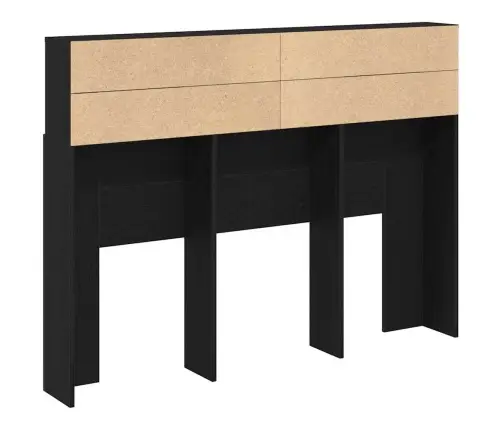 Peatoe Kapp Peaga Must Tamm 140 X 19 X 103.5 Cm Töödeldud Puit