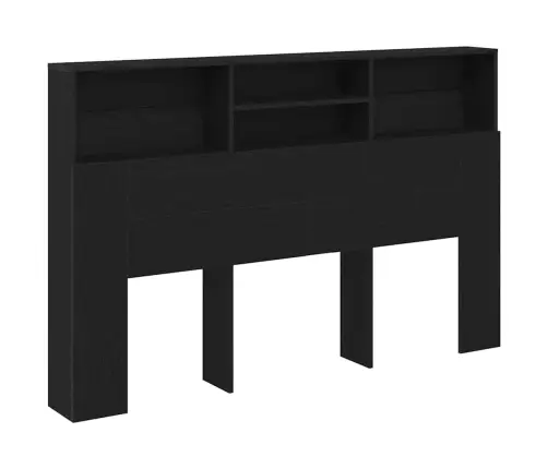 Galvas Dēlis Skapītis Melns Ozols 160 X 19 X 103.5 Cm Vidaxl