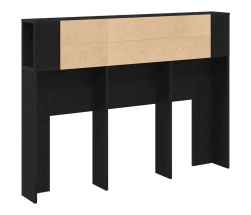 Galvas Dēlis Skapītis Melns Ozols 140 X 19 X 104.5 Cm Vidaxl