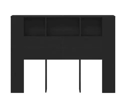 Galvas Dēlis Skapītis Melns Ozols 140 X 19 X 104.5 Cm Vidaxl