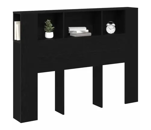 Galvas Dēlis Skapītis Melns Ozols 140 X 19 X 104.5 Cm Vidaxl