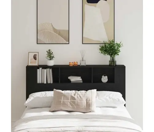 Galvas Dēlis Skapītis Melns Ozols 160 X 19 X 104.5 Cm Vidaxl