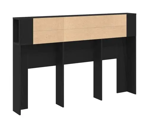 Galvas Dēlis Skapītis Melns Ozols 160 X 19 X 104.5 Cm Vidaxl