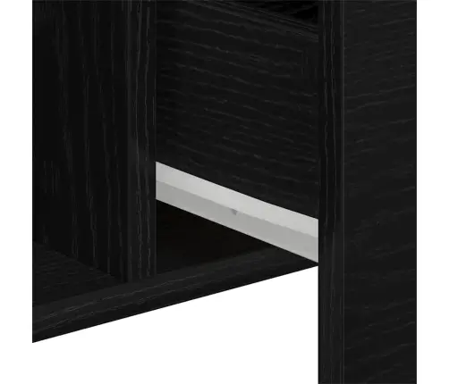 Melna Ozola Bufete - 100 X 36 X 60 Cm - Izgatavots No Inženierijas Koka Vidaxl