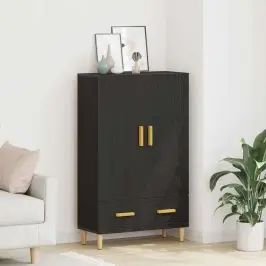 Augstais Skapītis Melna 70 X 31 X 115 Cm Inženierijas Koks Vidaxl