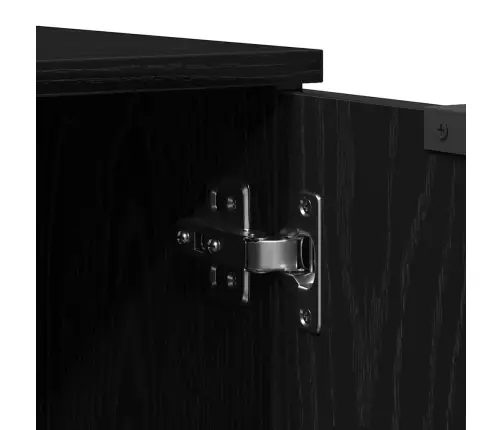 Tv Galds Melns Ozols 102X35X36,5 Cm Inženierijas Koks Vidaxl