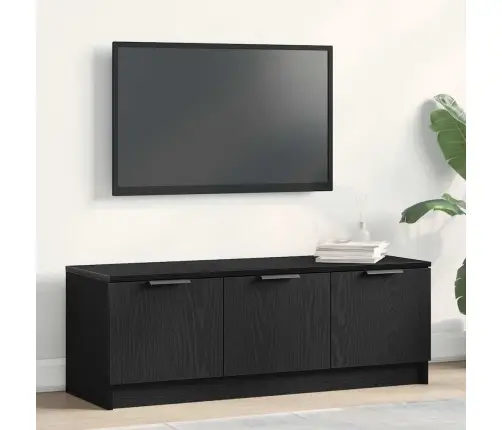 Tv Galds Melns Ozols 102X35X36,5 Cm Inženierijas Koks Vidaxl