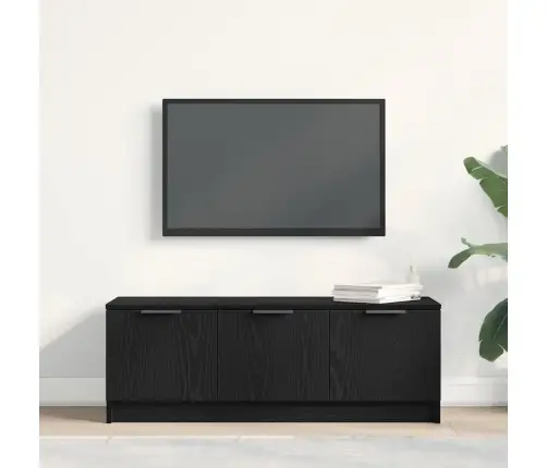 Tv Galds Melns Ozols 102X35X36,5 Cm Inženierijas Koks Vidaxl