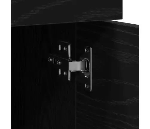 Mobilā Faili Skapīša Ar Riteņiem Melns Ozols 45X38X54 Cm Vidaxl