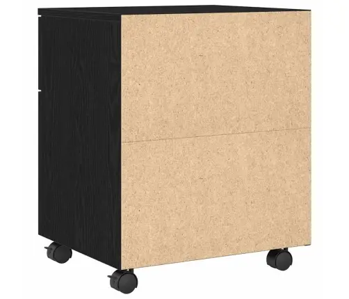 Mobilā Faili Skapīša Ar Riteņiem Melns Ozols 45X38X54 Cm Vidaxl