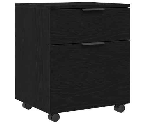 Mobilā Faili Skapīša Ar Riteņiem Melns Ozols 45X38X54 Cm Vidaxl