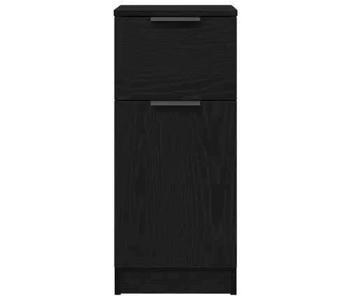 Juodasis Ąžuolo Šoninis Stalas Juoda Ąžuolo 30 X 30 X 70 Cm