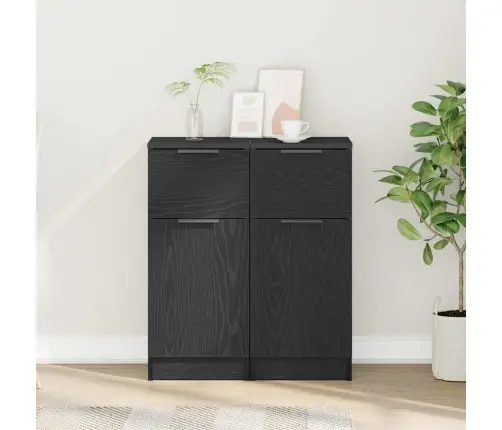 Melna Ozola Sideboard 30X30X70 Cm Mdf Vidaxl