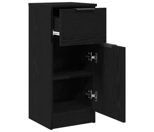 Melna Ozola Sideboard 30X30X70 Cm Mdf Vidaxl