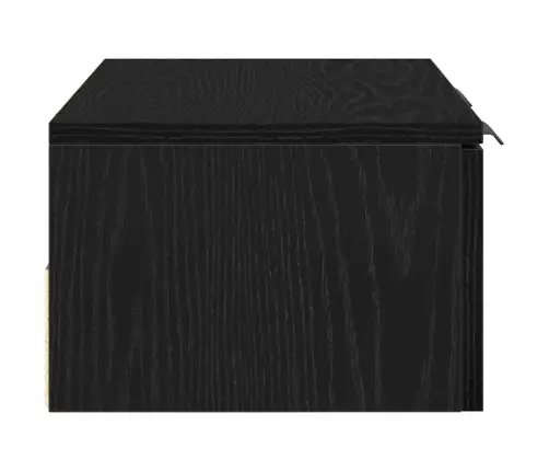 Melna Ozola Sienas Skapis 68X30X20 Cm No Inženierijas Koka Vidaxl