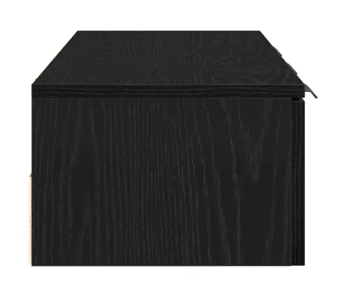 Melna Ozola Sienas Skapītis 102X30X20 Cm No Inženierijas Koka Vidaxl