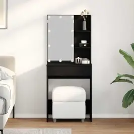 Dressing Galds Melns Ozols 60 X 40 X 140 Cm Inženierijas Koks Vidaxl Dressing Galds Melns Ozols 60 X 40 X 140 Cm Inženierijas Koks Vidaxl