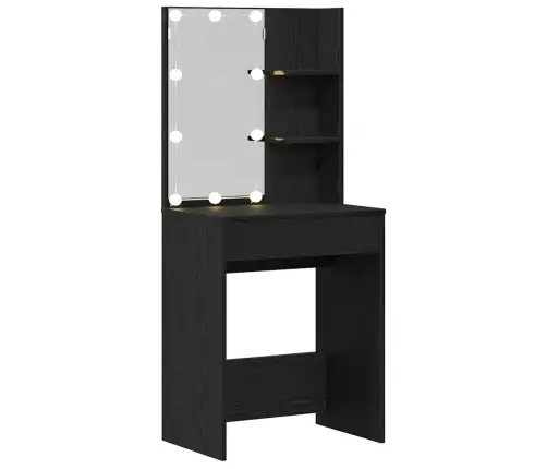 Riietumislaud Sahtliga Must Tamm 60 X 40 X 140 Cm Tehispuit