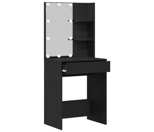 Riietumislaud Sahtliga Must Tamm 60 X 40 X 140 Cm Tehispuit