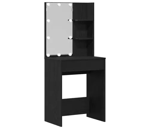 Riietumislaud Sahtliga Must Tamm 60 X 40 X 140 Cm Tehispuit