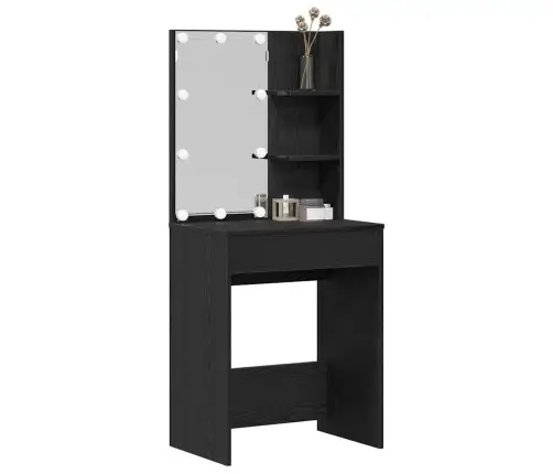 Riietumislaud Sahtliga Must Tamm 60 X 40 X 140 Cm Tehispuit