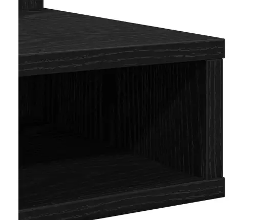 Led Spoguļa Skapīša Melnā Ozola Krāsā - 90X31.5X62 Cm Vidaxl