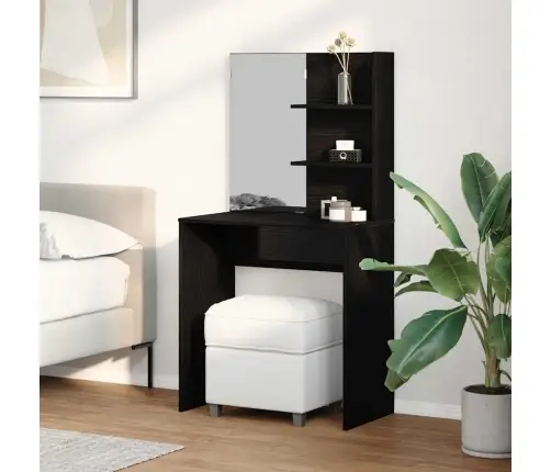 Riietumislaud Sahtliga Must Tamm 74,5 X 40 X 141 Cm Tehispuit