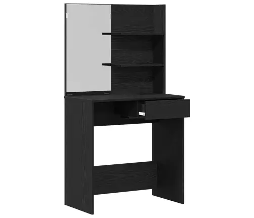 Riietumislaud Sahtliga Must Tamm 74,5 X 40 X 141 Cm Tehispuit