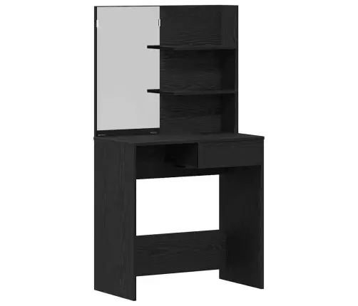 Riietumislaud Sahtliga Must Tamm 74,5 X 40 X 141 Cm Tehispuit