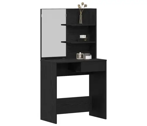 Riietumislaud Sahtliga Must Tamm 74,5 X 40 X 141 Cm Tehispuit